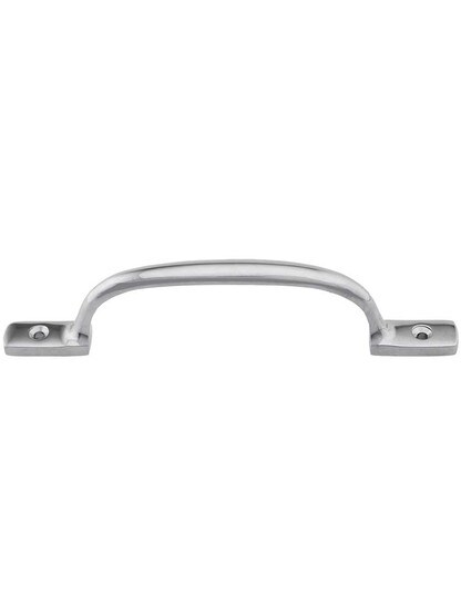 Emory Solid-Brass Cabinet Pull - 5 3/16 inch Center-to-Center in Polished Chrome.
